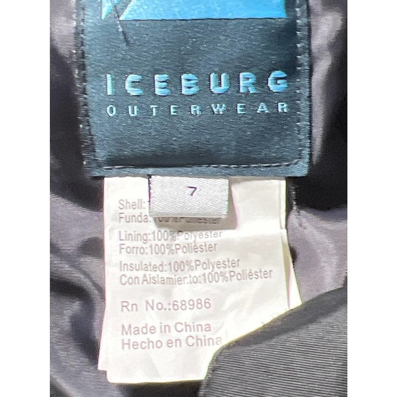 * ICEBURG KIDS BOYS GIRLS BLACK WINTER SKI SNOW PANTS BIBS - Picture 3 of 3